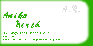 aniko merth business card