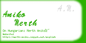 aniko merth business card